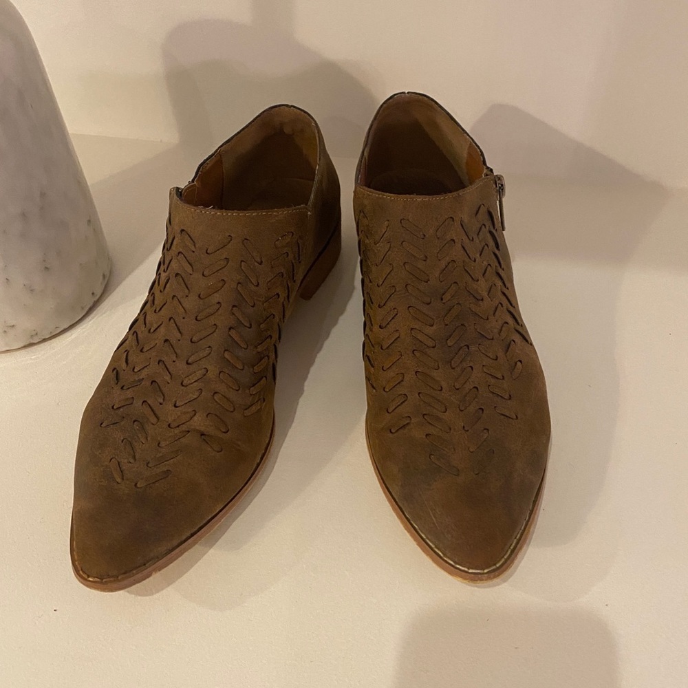 Brown Braided Shoes